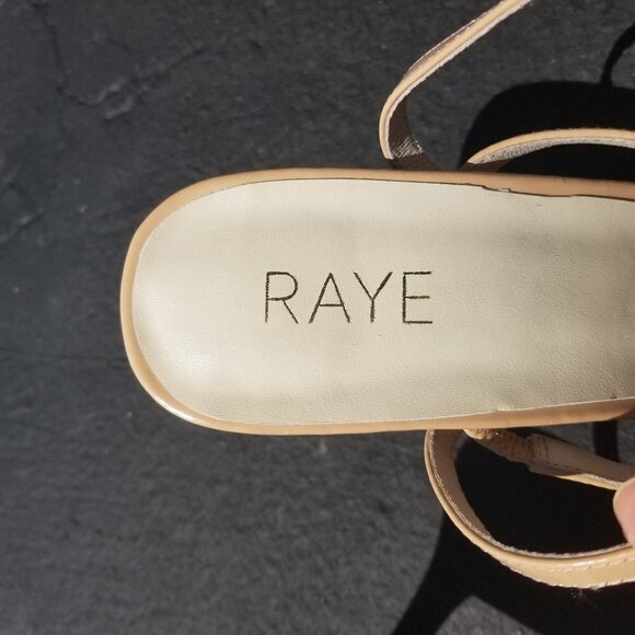Raye Classic Nude Tan Strappy Sandal Heels Size 10 - Picture 9 of 13